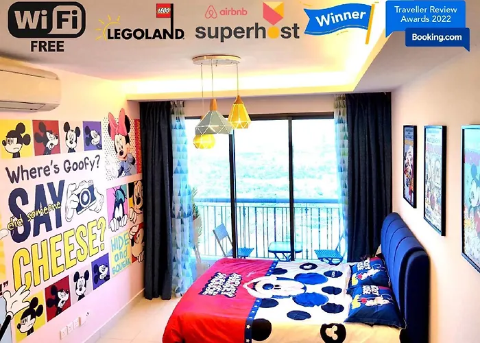1-4Pax Mickey Mouse 1Bedrm At Puteri Harbour, Teega Suite, Legoland, Lego, Iskandar